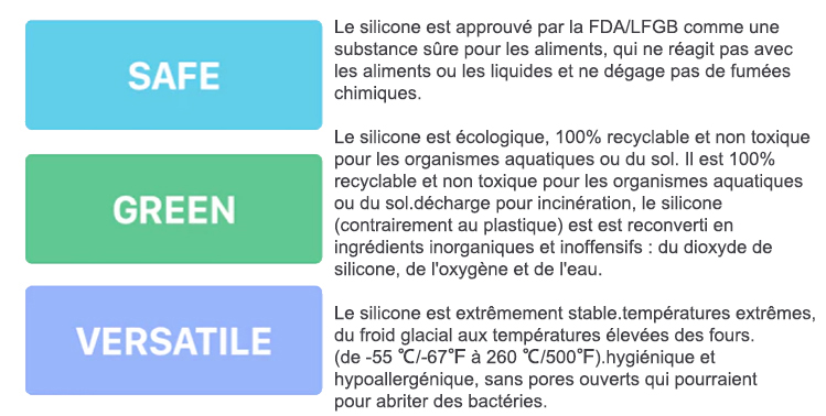 avantages de la silicone